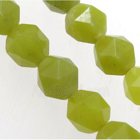 Korean Lemon Jade Beads Cut Round