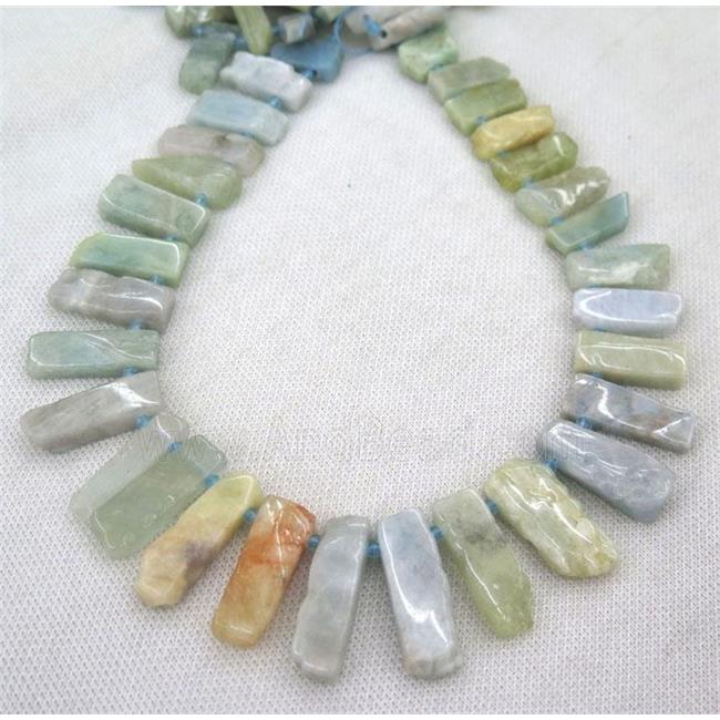 Aquamarine collar beads, stick