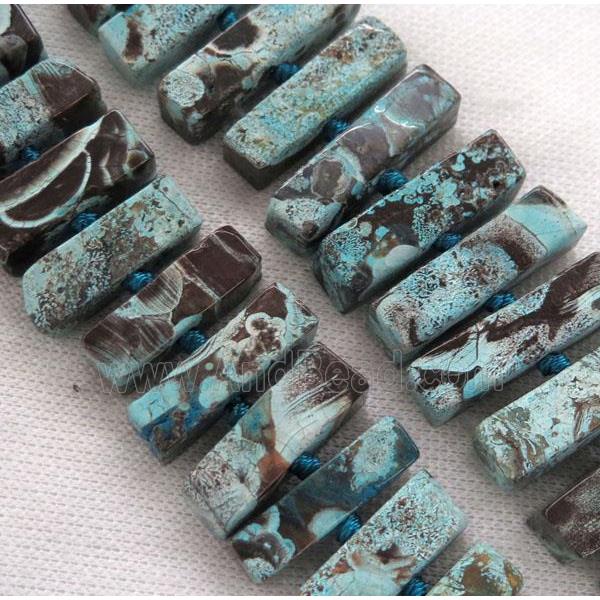 blue Ocean Jasper beads collar, tube