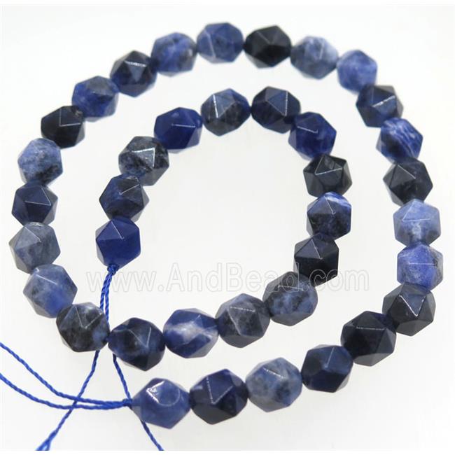 Blue Sodalite Beads Cut Round