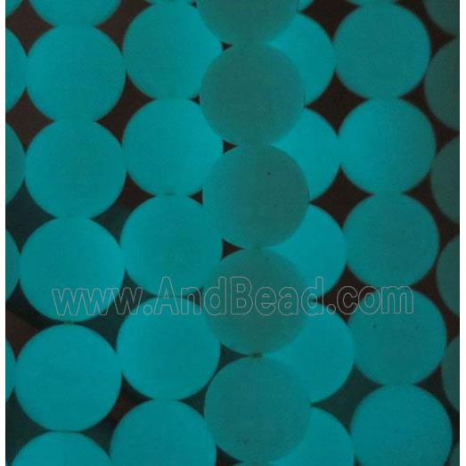 green Glowstone beads, round