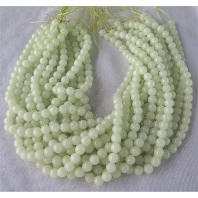 green Glowstone beads, round