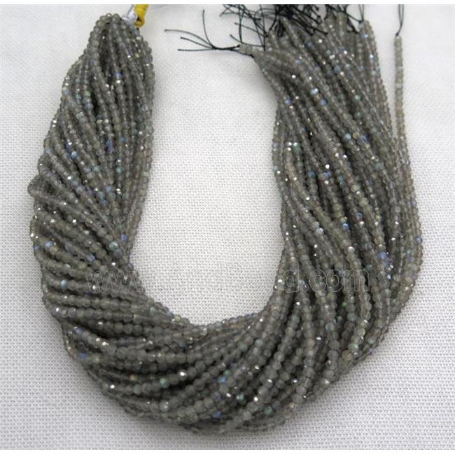 Labradorite beads, faceted rondelle