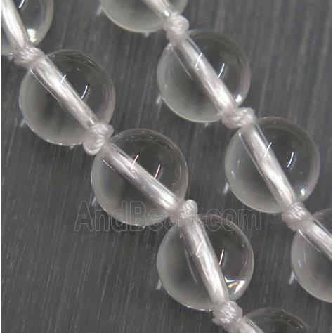 Clear Quartz beads knot Necklace Chain, round