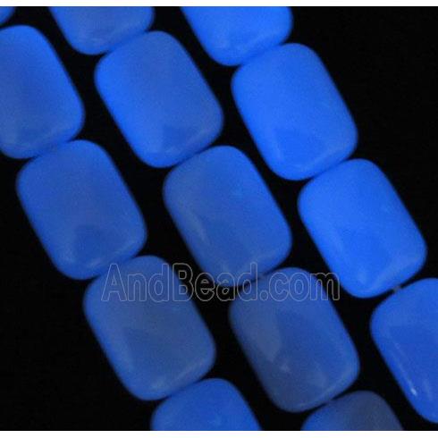 blue GlowStone rectangle beads