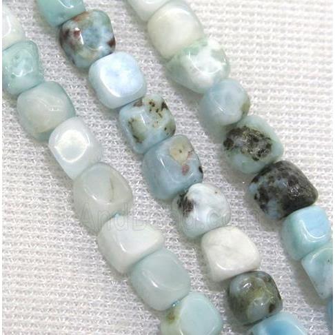 blue Larimar chip beads, freeform