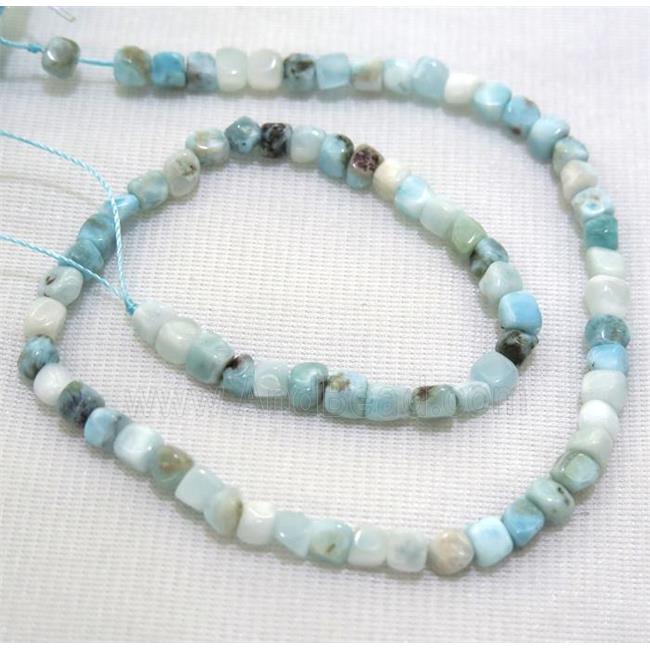 blue Larimar chip beads, freeform