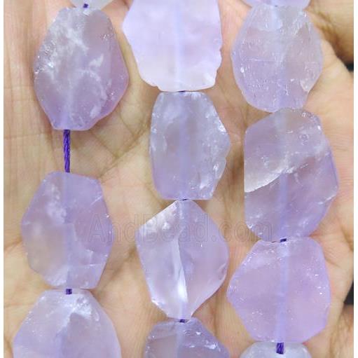 purple matte Amethyst slice beads, flat freeform
