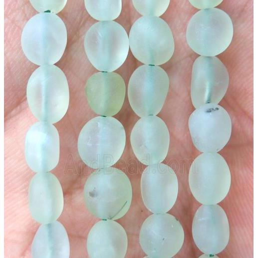 matte green Prehnite chip beads, freeform