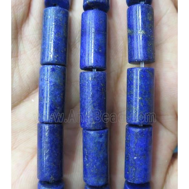 blue lapis lazuli tube beads