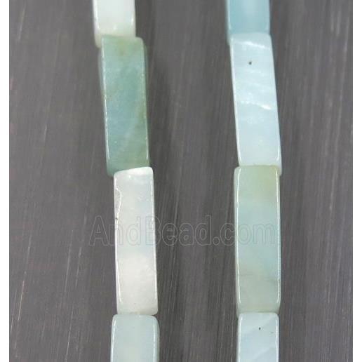 Amazonite cuboid beads, blue dye