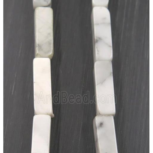 white howlite turquoise cuboid beads
