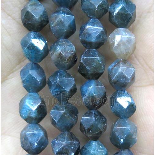 faceted round Apatite bead ball, AB-grade