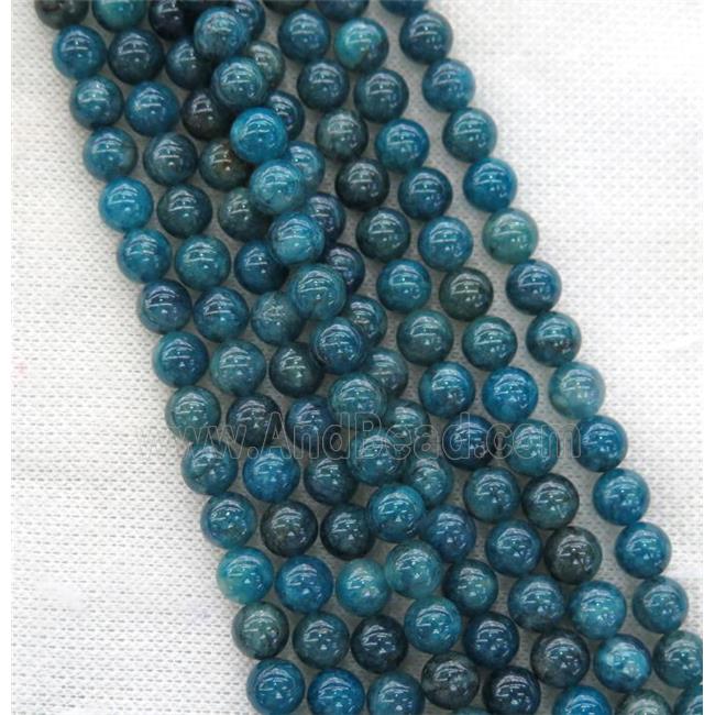 round blue Apatite beads
