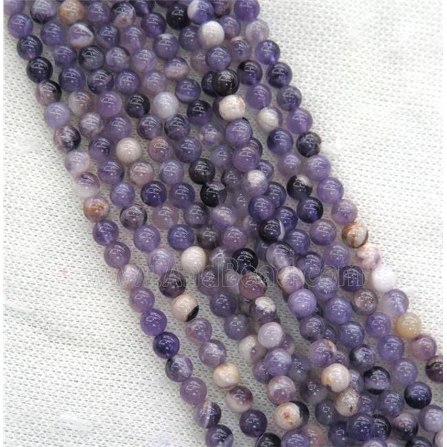 round Amethyst beads, purple