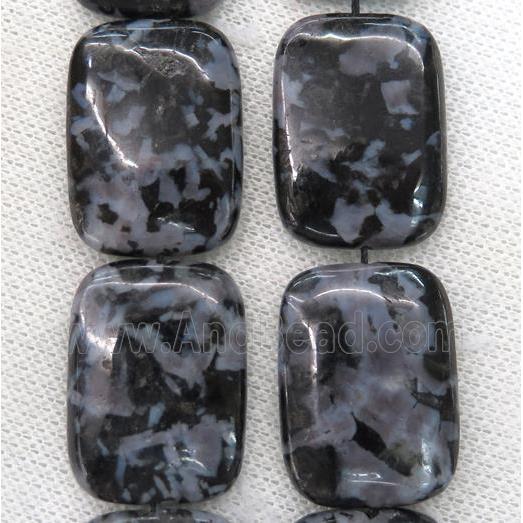 Black Indigo Gabro Beads Rectangle