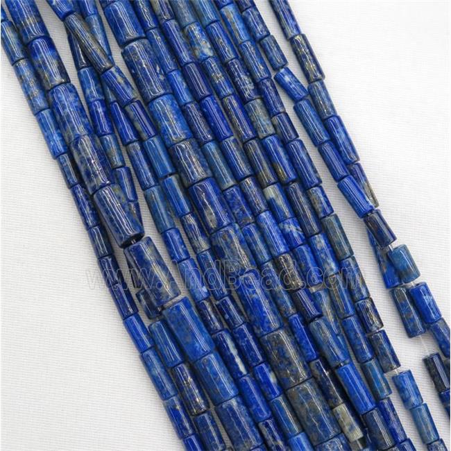 blue Lapis Lazulie tube beads