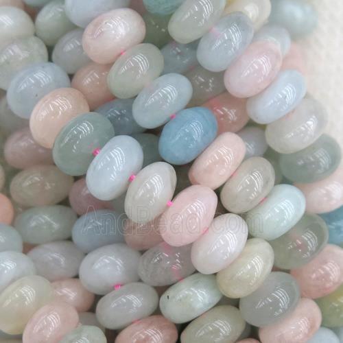 rondelle Morganite beads, multi-color