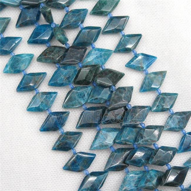 blue Apatite beads, faceted bullet