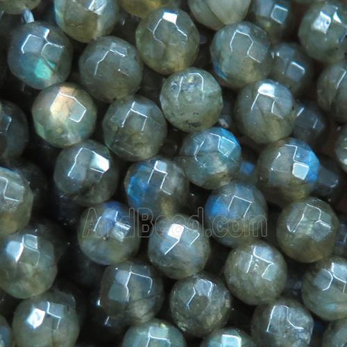 faceted round Labradorite beads