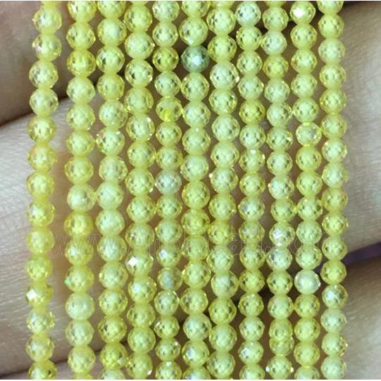 olive zircon beads, faceted round