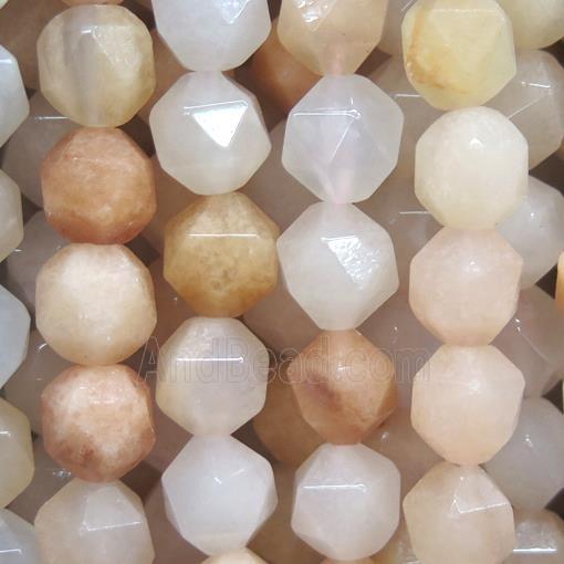 faceted round pink aventurine beads ball
