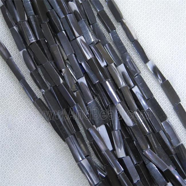 black pearl Shell tube beads