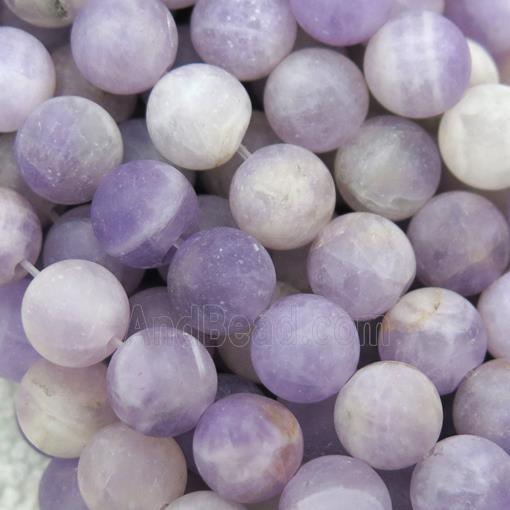round matte purple Chalcedony beads