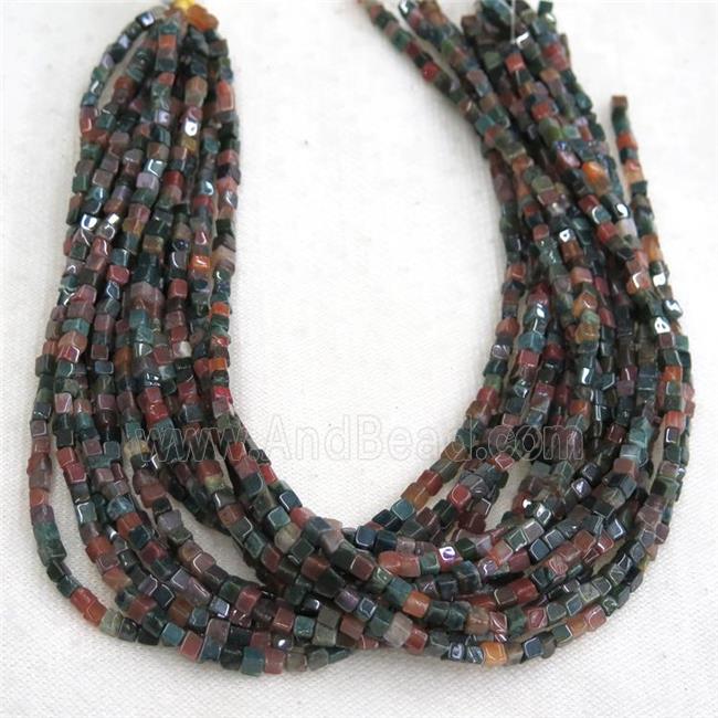 Indian Agate cube beads
