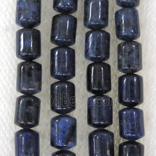 blue Dumortierite tube beads, dark blue