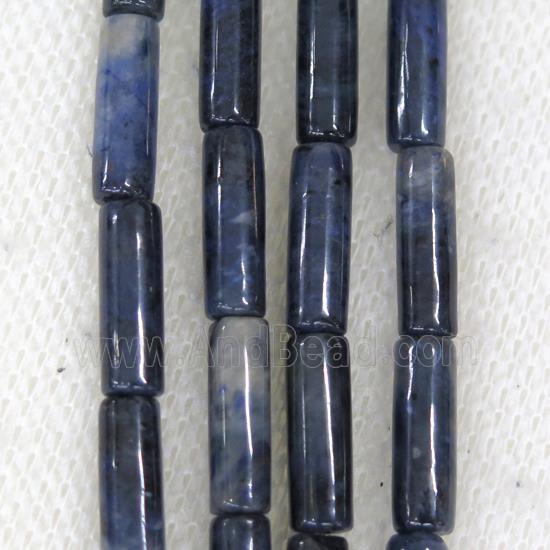 blue Dumortierite beads, tube
