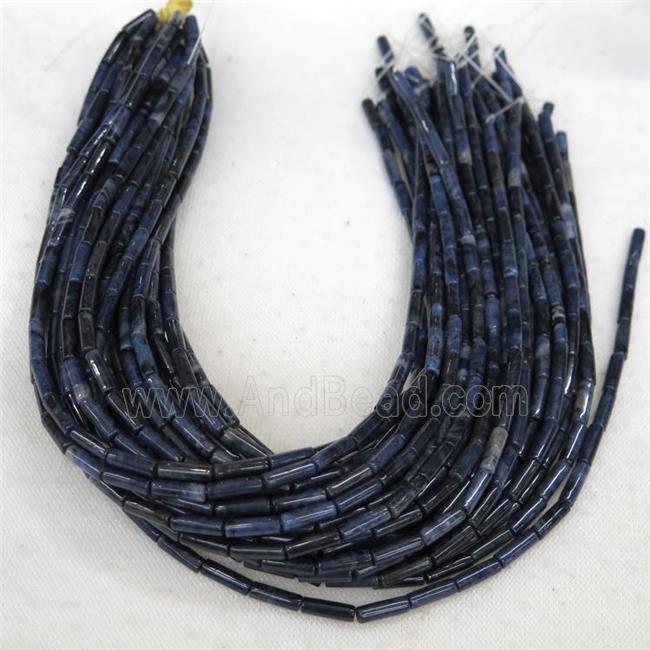 blue Dumortierite beads, tube