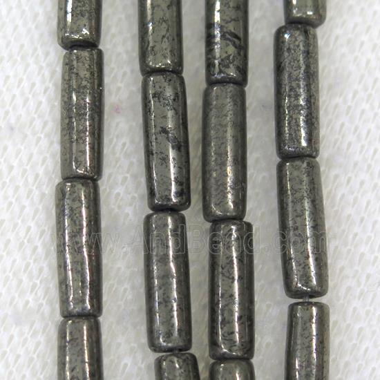 Pyrite tube beads