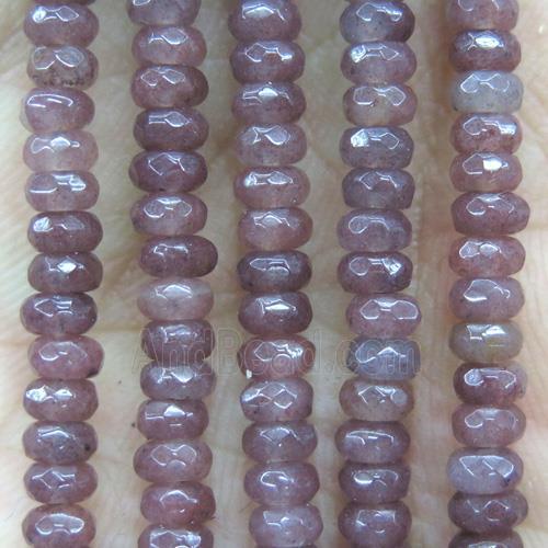 tiny purple aventurine beads, faceted rondelle