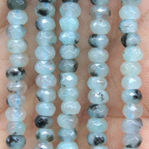 tiny lt.green jade beads, faceted rondelle