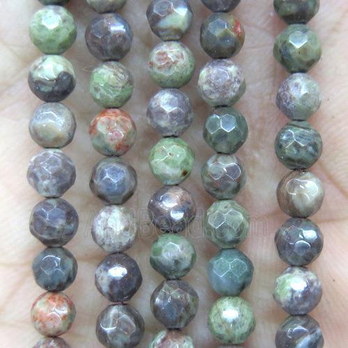 tiny multicolor Agate beads, faceted round