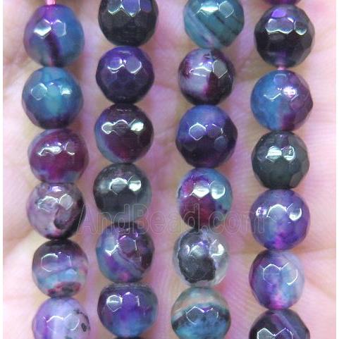 agate bead, faceted round