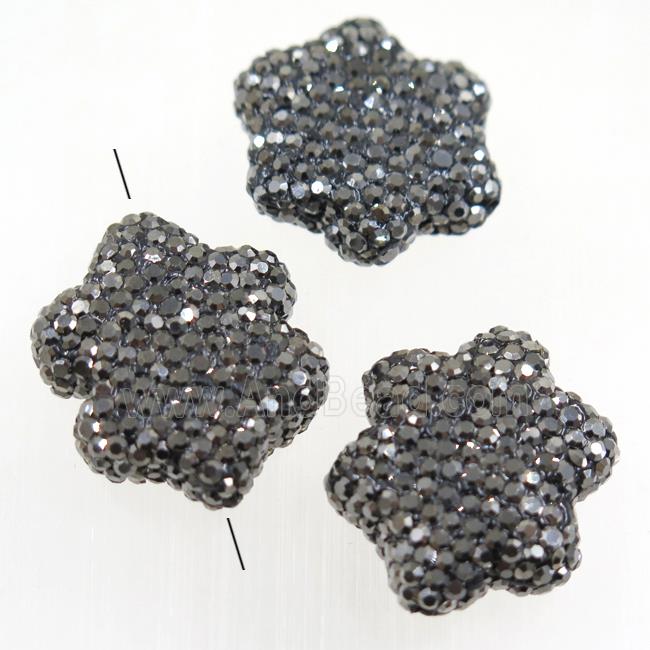 resin bead paved rhinestone