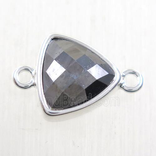 Terahertz triangle connector, platinum plated
