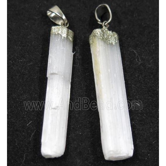 white Kyanite pendant, stick