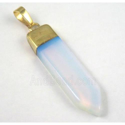 opalite jasper pendant, bullet
