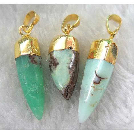 Australian Chrysoprase Bullet Pendant