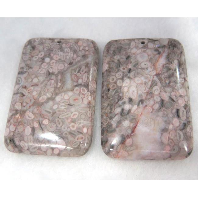 gemstone pendant, rectangle