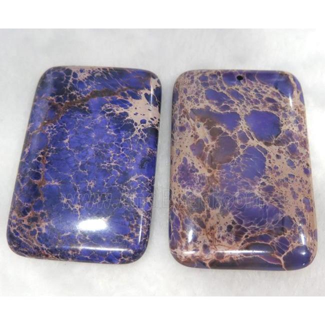 gemstone pendant, rectangle