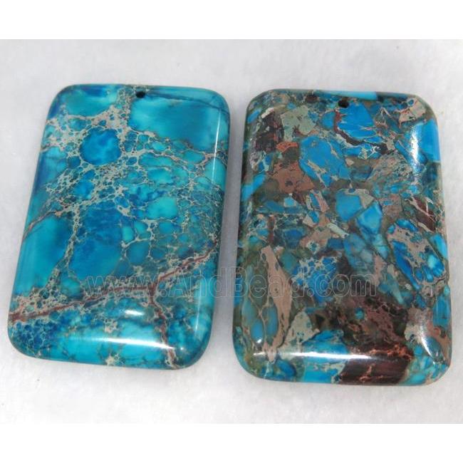 gemstone pendant, rectangle