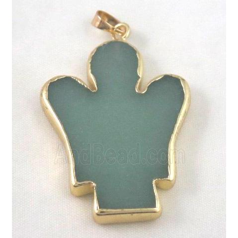 gemstone pendant, angle, flat
