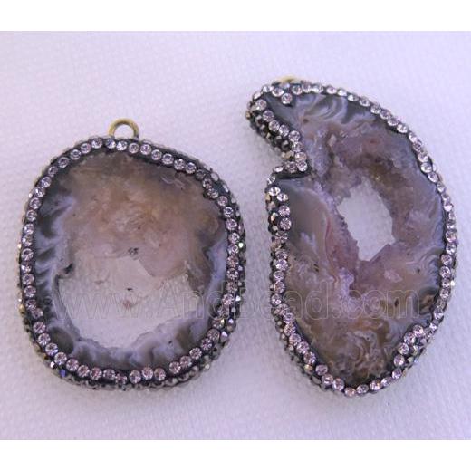 gemstone pendant, freeform