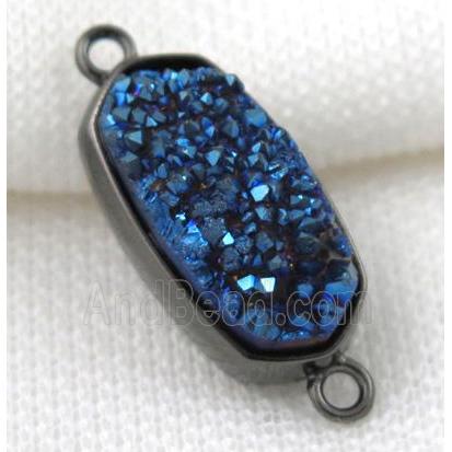 druzy quartz connector, black