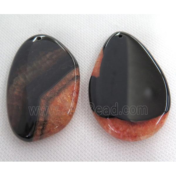 druzy agate slice pendant, freeform