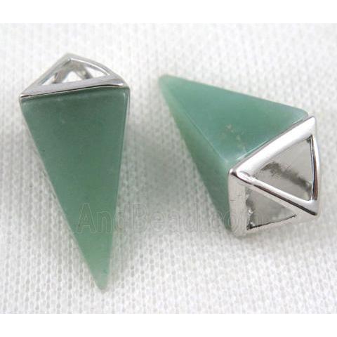 gemstone pendant, freefrom, platinum plated